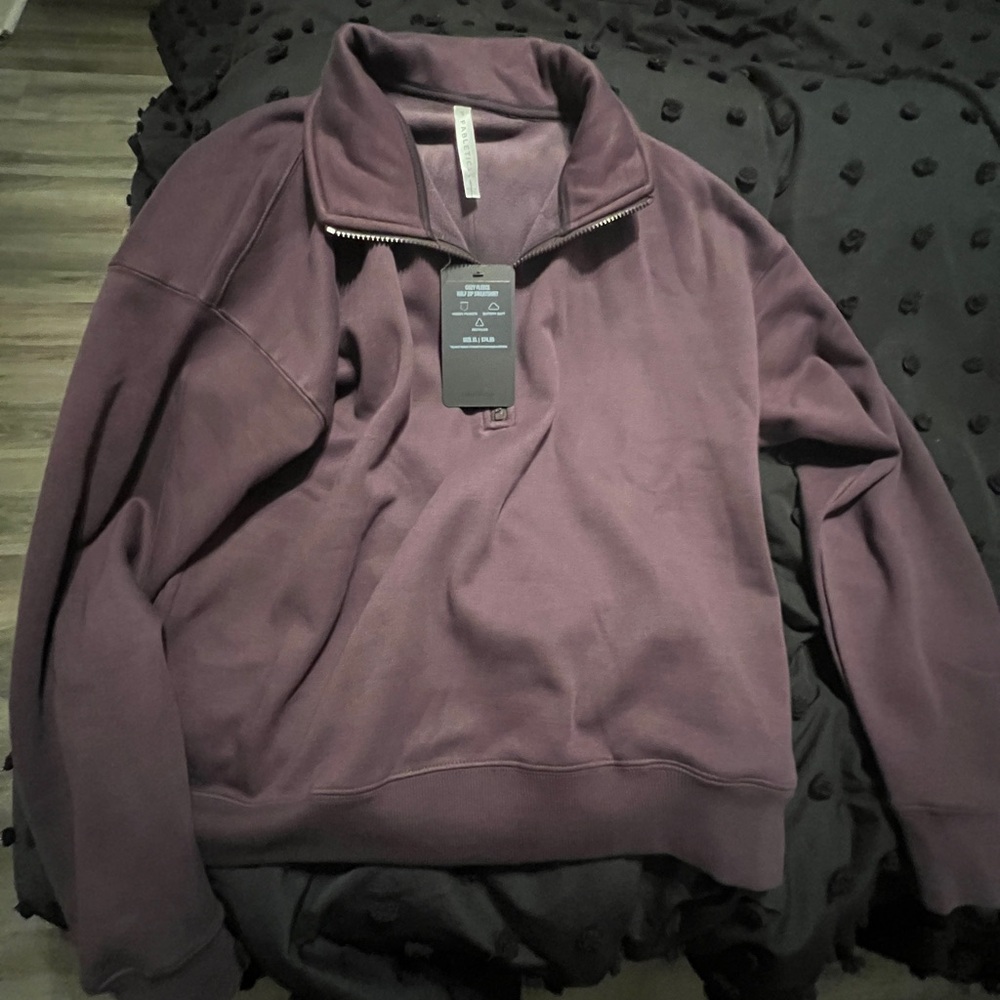 Fabletics Catarina Half Zip Purple NWT – Size XL
